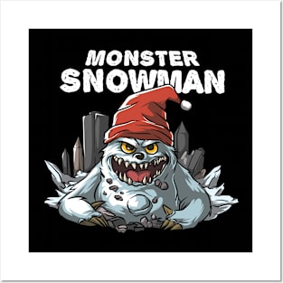 Monster Snowman Posters and Art